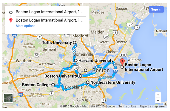college tour map east coast